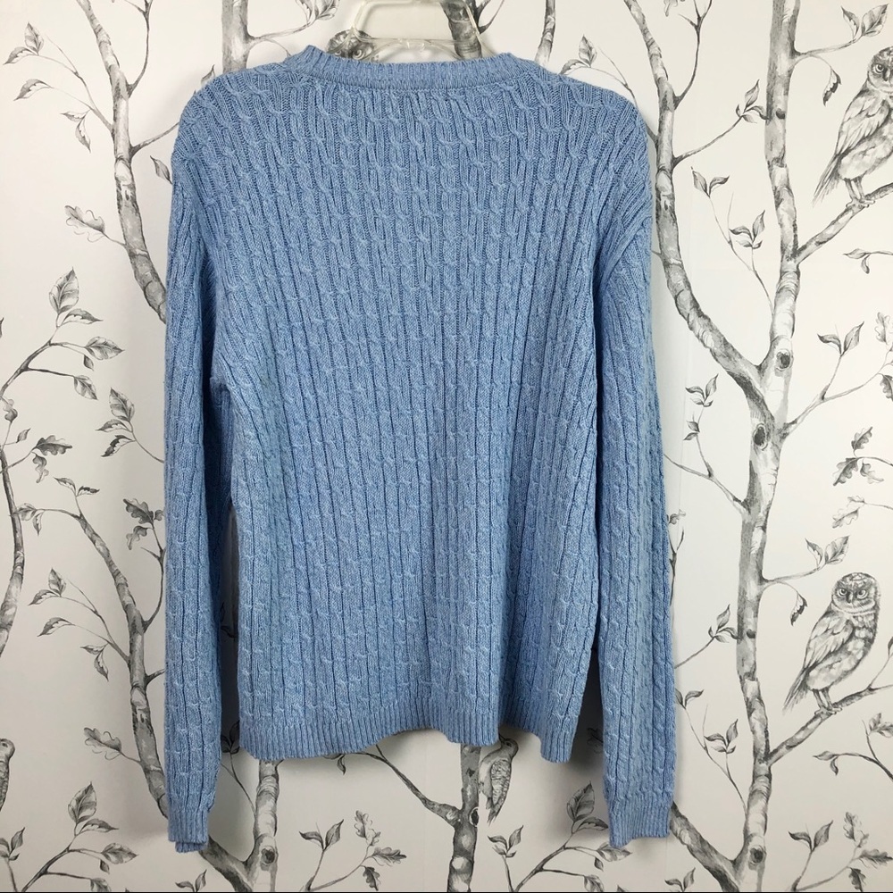 Y2K Vintage 100% cotton lightweight cable sweater - Picture 4 of 10